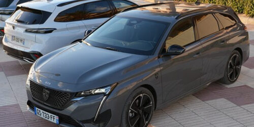 A sharp, 100% electric estate car